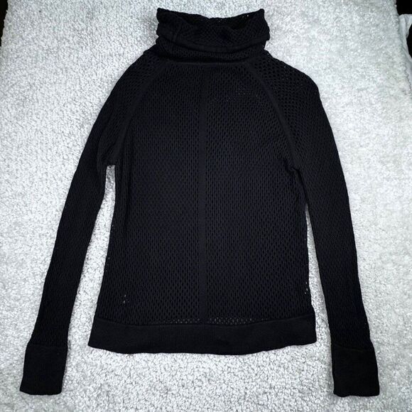 Prana Translucent Cowl Neck Sweater Black - Picture 3 of 11